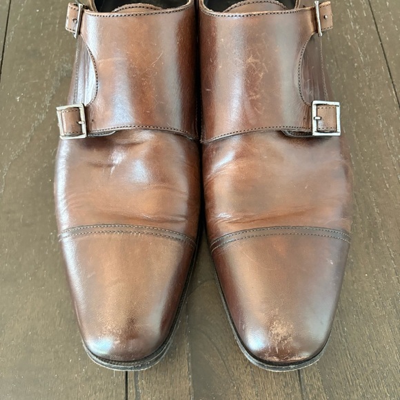 To Boot New York Grant‎ Brown Calf Double Monkstrap Shoes Brown Size 9.5 - Picture 7 of 10
